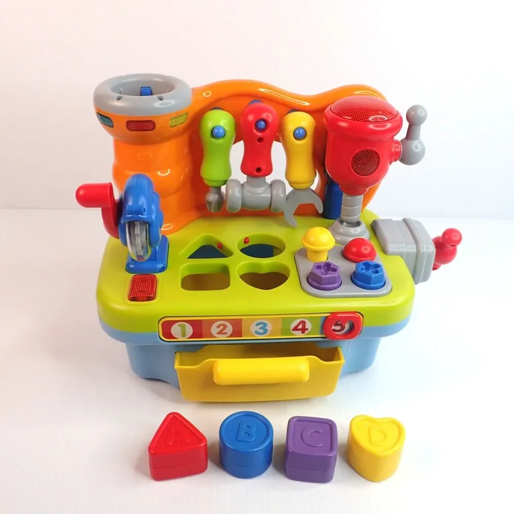 Woby Multi Functional Musical Learning Tool Workbench Lights Sounds DAMAGE